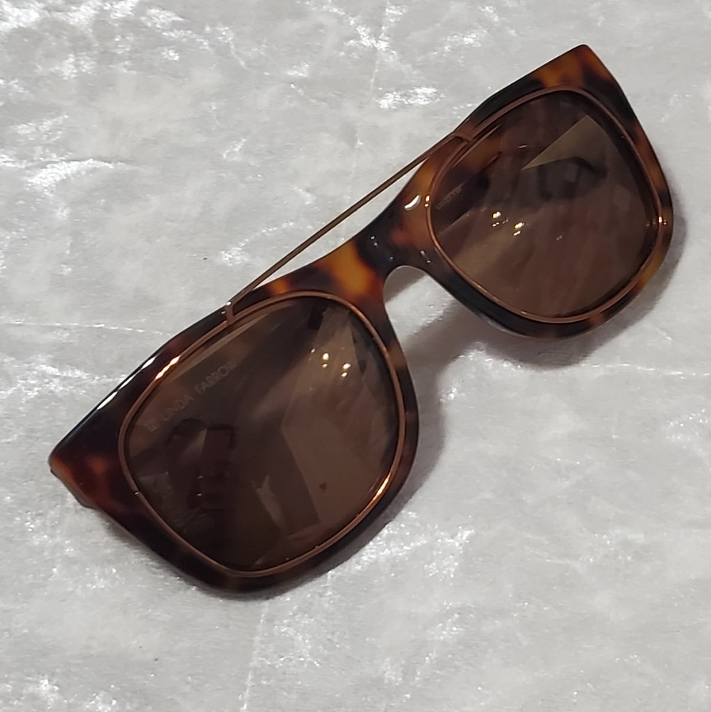 Linda Farrow Square Brown Sunglasses